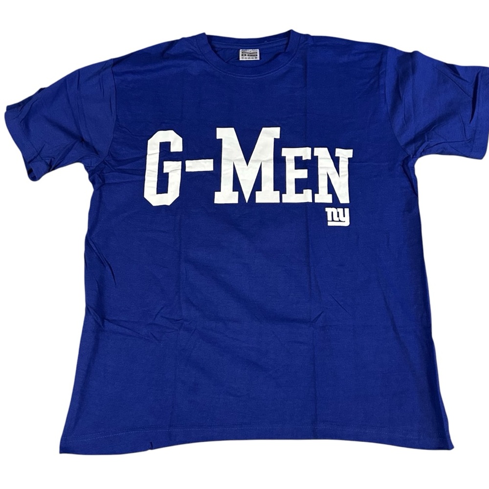 NFL Football Bud Light New York Giants G-Men T-Shirt Blue XL Like New
